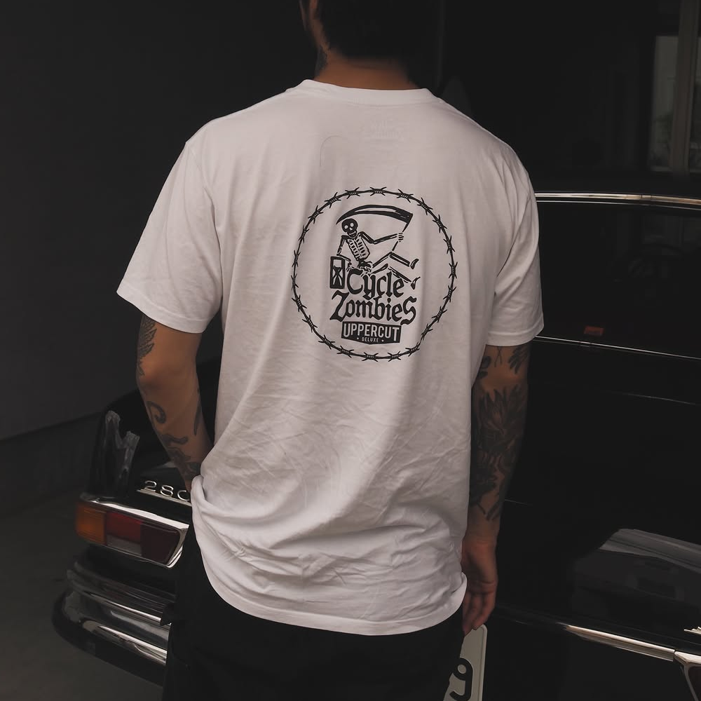 UPPERCUT DELUXE × CYCLE ZOMBIES 限定コラボ Tシャツ ホワイト